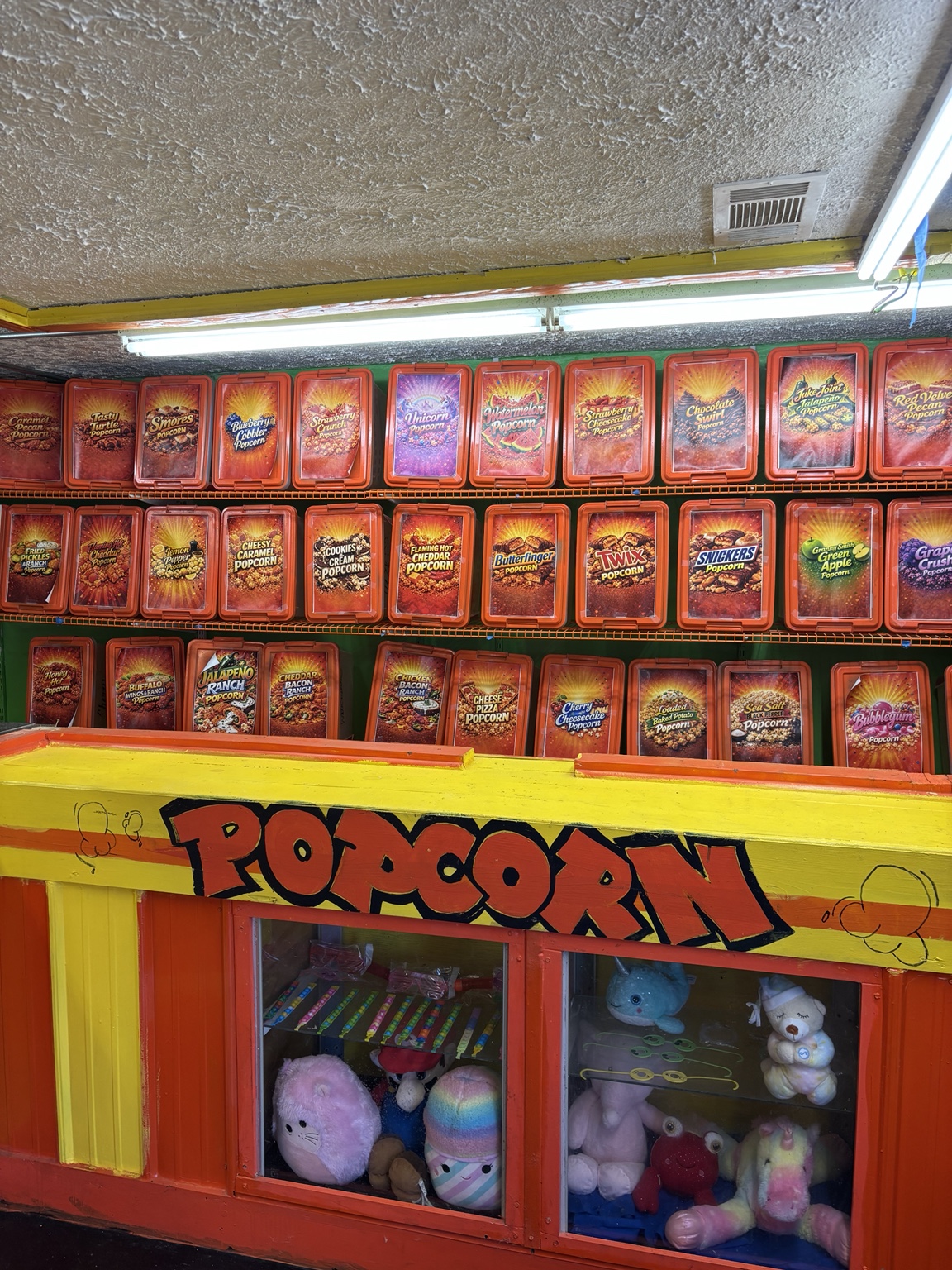 Our gourmet popcorn counter
