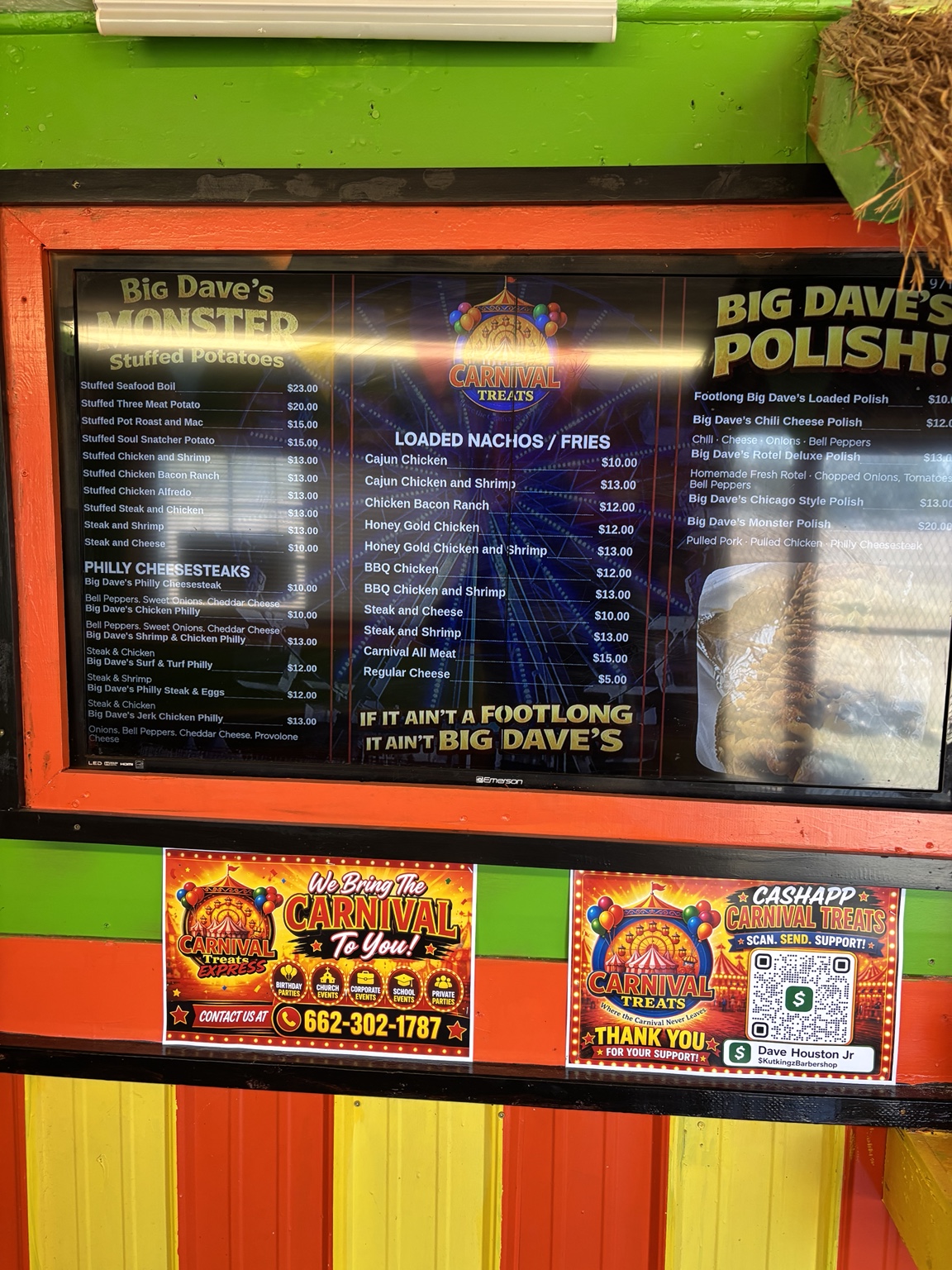 Big Dave’s savory favorites display